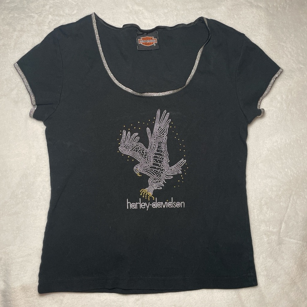 Harley-Davidson Black Tee with Eagle Graphic